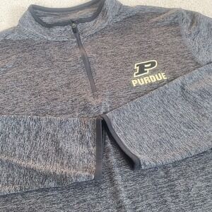 Colosseum Athletics Purdue Boilermakers 1/4 Zip Pullover Size Large Long Sleeve